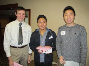 From left: Scholars Brett Stratton, Hloua Vang