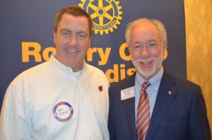 Coach Chryst (left) with Club President Ellsworth Brown