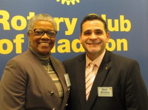 Christine Hodge pictured here with Swarsensky Award Committee Chair Mario Mendoza